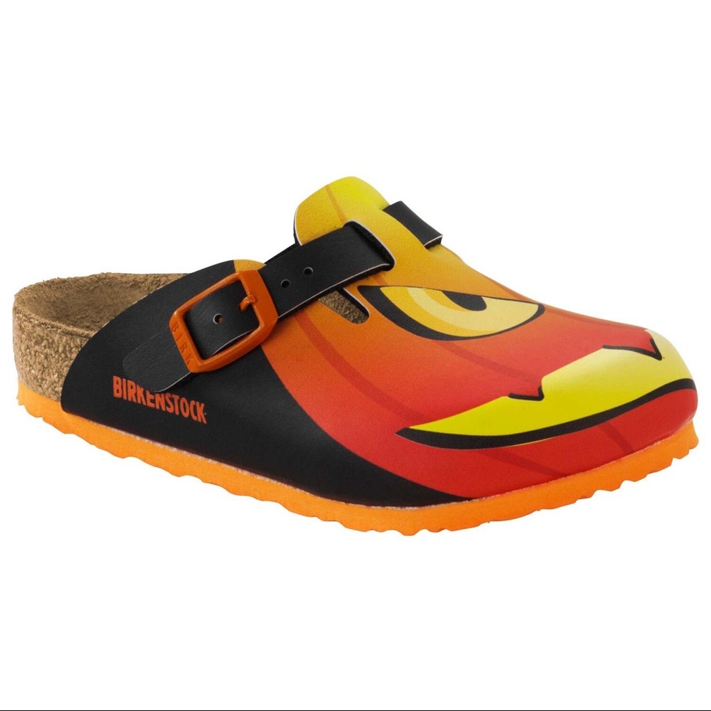 NEW!! Boys Birkenstock Boston Halloween Pumpkin Clogs Size 8N US/ 26N EU